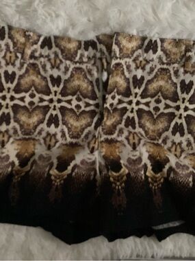 Joe Fresh Brown and Black Patterned Women's Shorts